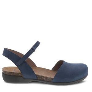 NEW Dansko Rowan Milled Nubuck Mary Jane, Navy, Size 37